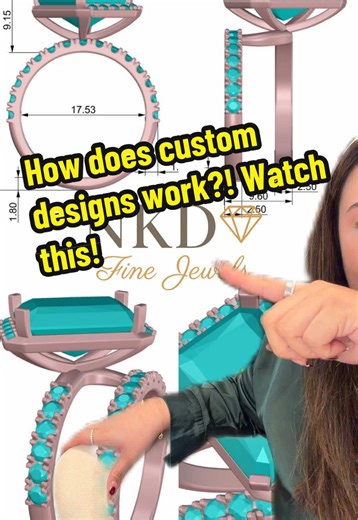 How Custom Works with NKD Fine Jewels ✨ Ever wondered how a custom piece comes to life with us? It’s easier than you think. From idea to sparkle, most customs take 3 to 4 weeks after design approval. Anything you can imagine, we can make. Have a sketch? Send it. Need guidance? I’ve got you. Found a ring from a big chain store but don’t want the big chain price? I’m here for that too 👀💎 Our Custom Process: • Tell us what you like, inspo pics, sketches, or just vibes • Down payment or full payme