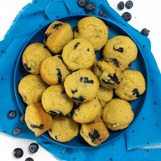 Fan-Favorite Blueberry Avocado Mini Muffins | Baby Foode