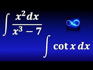 26V. Integral using change of variable (cotangent, dv/v) step by step