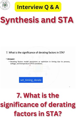 7.What is the significance of derating factors in STA