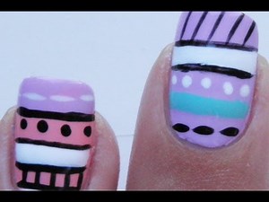 Colorful Tribal/Aztec nail art tutorial