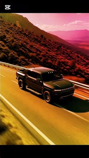 Black Hummer EV on Mountain Road – Cinematic Power & Luxury Drive