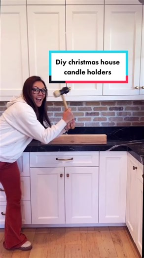 DIY Christmas House Candle Holders: Easy Tutorial!