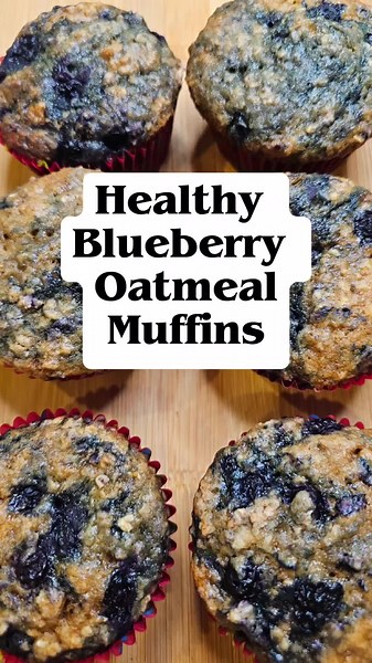 Healthy Blueberry Oatmeal Muffins Recipe