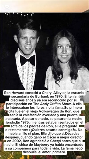 RON HOWARD Y CHERYL ALLEY: EL AMOR LLEGÓ ANTES QUE LA FAMA