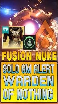 Solo Grandmaster Alert Warden of Nothing | Solar Warlock Fusion Build | Destiny 2 Renegades