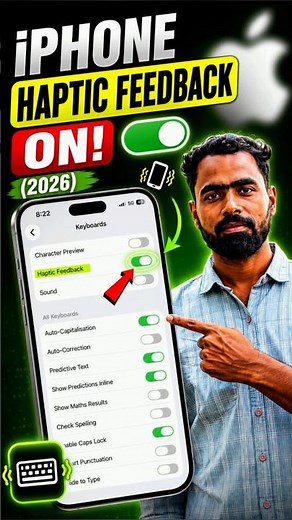 iPhone keyboard haptic feedback kaise on kare | How to enable haptic feedback on iphone keyboard