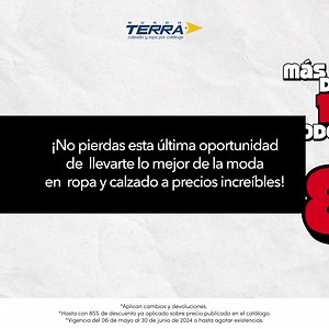 ¡Disfruta del nuevo catálogo de Mundo Terra! 🌟 ¡Si o si te lo llevas! Más de 1000 modelos con hasta 85% de descuento, ¡llena de frescura y estilo tu armario este verano! 😎👗 No pierdas esta última oportunidad de llevarte lo mejor de la moda en ropa y calzado a precios increíbles. 💃🛍️ https://issuu.com/mundoterraoficial/docs/ultima_oportunidad_issuu . . . . . #OfertasImperdibles #EstiloVeraniego #ÚltimaOportunidad | Mundo Terra