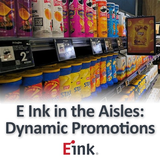 1.1K views · 18 reactions | E Ink brings real-time, sustainable promotions to every aisle. – new blog https://blog.eink.com/e-ink-in-the-aisles-dynamic-promotions | E Ink | Facebook