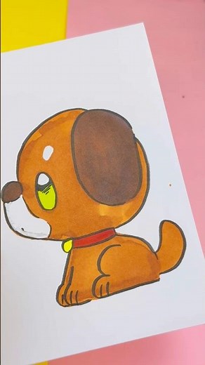 🐶 How to Draw a Kawaii Dog ✨ Step by Step