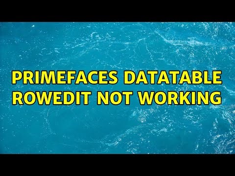 Primefaces datatable rowEdit not working