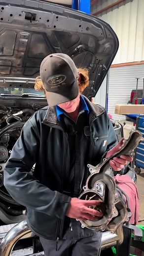 Ford 6.7 PowerStroke MOST COMMON COOLANT LEAK #ford #powerstroke #superduty #f250 #f350 #diesel #fordtech #mechanic