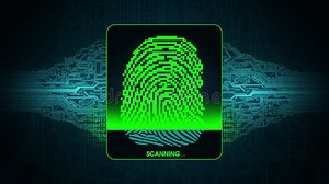 The Process of Fingerprint Scanning - Digital Security System, the Result of the Fingerprint Scan Access Denied Stock Footage - Video of biometric, protection: 82201042