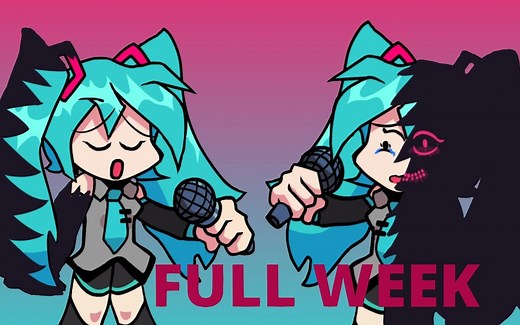 邪恶浸染mod初音DAY1-3【FNF】FRIDAY NIGHT FUNKIN mod Hatsune Miku vs EVIL BOYFRIEN（非官方）