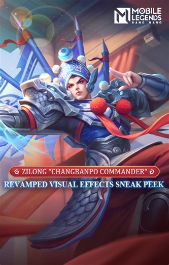 18K views · 532 reactions | Zilong "Changbanpo Commander" will be available after the revamp - with brand-new splash art, Display Animation, and in-game visual effects! Tap on the video to check out the latest effects! Join the Lucky Box event starting 06/21 for a chance to win the skin! Don't miss out! #MobileLegendsBangBang #MLBBNewSkin | Mobile Legends: Bang Bang | Facebook