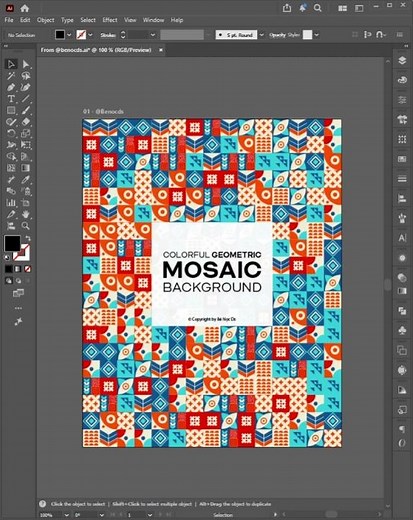 Illustrator Tutorial 2026 | Tips for using scripts to create colorful geometric mosaic backgrounds