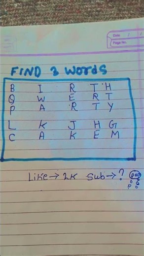 Find 3 words 😱#funny #shorts #youtubeshorts #shortsfeed #english #viral #fyp #love #trending #new