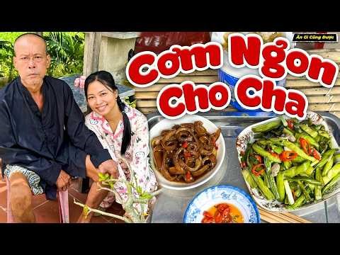 A Two-Course Meal My Dad Loves: Braised Pork Skin with Pepper and Stir-fried Water Spinach with P...