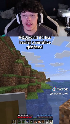 She’s just a little sensitive #minecraft #sensitive #girlfriend #pov #funny