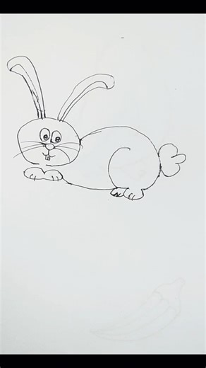 Easy rabbit 🐇 drawing video | How to draw a rabbit step by step tutorial