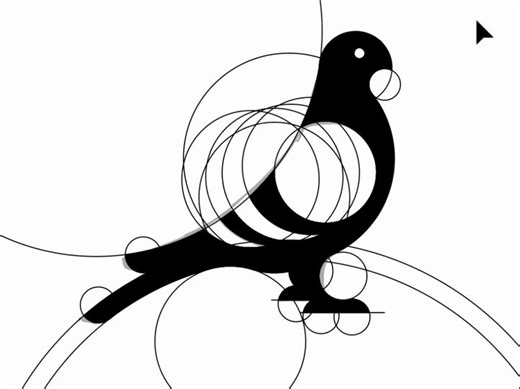 用圆圈和线条改进的logo设计