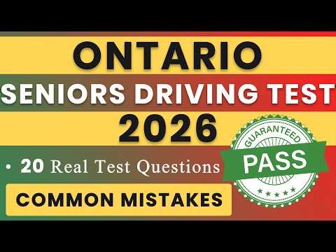 Ontario Seniors Driving Test 2026 | 20 Common Driving Test Mistakes (MTO Practice Questions)