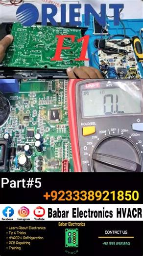 Orient DC inverter AC F1 error code By Babar Electronics HVACR #OrientDCInverterAC #F1ErrorCode #BabarElectronics #HVACR #InverterAC #AirConditioning #ErrorCodeFix #ACRepair #EnergyEfficiency #HomeComfort #SummerCooling #CoolingSolutions #HVACMaintenance #ClimateControl #HomeAppliances #TechFix #SmartHome #EcoFriendlyCooling #ComfortUpgrade #HumidityControl | Babar Electronics HVACR