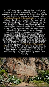 Ancient Colombian rock art, an 8-mile canvas discovered in 2019, shows complex imagery challenging civilization understanding. The discovery was kept secret for two years to protect the site and was first revealed to the public as part of the 2020 documentary series "Jungle Mystery: Lost Kingdoms of the Amazon." | Ancient Saga