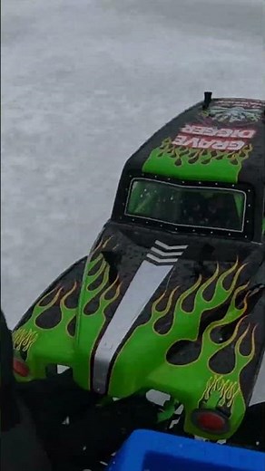 RC Grave Digger Takes Out Evan Storm's Dad