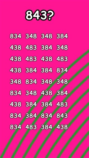 "Can You Find 843? Number Puzzle Challenge!"