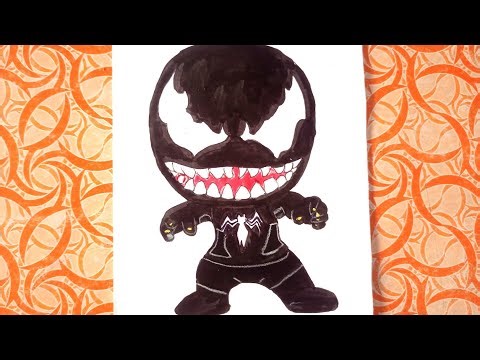 Vinom drawing / How to Draw Venom Cartoon Character Drawing