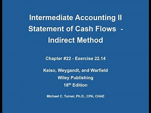 Intermediate Accounting II - Statement of Cash Flows Preparation Using the Indirect Method