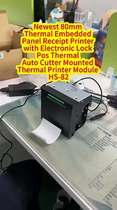 Newest 80mm Thermal Embedded Panel Receipt Printer with Electronic Lock Pos Thermal Auto Cutter Mounted Thermal Printer Module HS-82 | Hspos Vivian