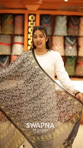 Swapna Weddings on Instagram: "Add the perfect finishing touch!✨ Our Women's Dupatta is crafted in elegant crushed fabric, bringing a flowy charm to any ethnic outfit. 🧣 Material: Crush 🔍 Code: 1411 💸 Price: ₹279 Shop now and complete your look with grace! . . . . . . #CrushDupatta #ElegantLook #DupattaLove #SwapnaWeddings #EthnicWear #StyleItRight #NewArrival"