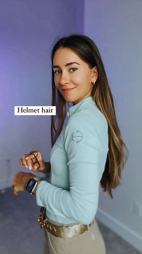 10K reactions · 21 shares | No more loose, messy braid 郎✋ Shirt @shophalterego Breeches @wonequestrian Belt @halle_equestrian_official Helmet @tipperary_equestrian #helmethair #horserider #equestrian #horsegirl #hairtutorial #braid | Equestlana | Facebook