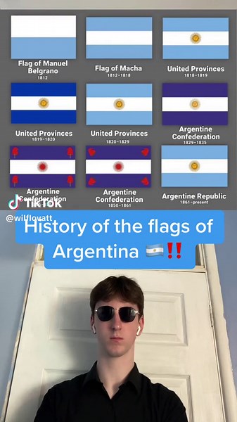 History of the flags of Argentina 🇦🇷 #argentina #argentinian #flag #flags #geography #map #maps