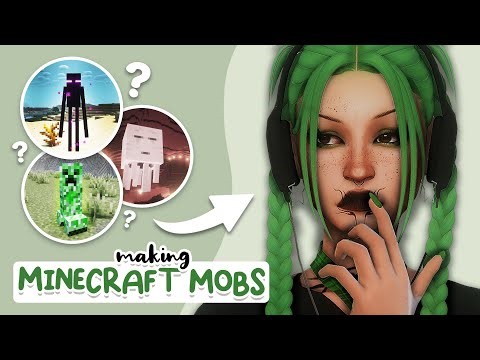 Minecraft Mobs as Sims ⛏ | Sims 4 Create a Sim Challenge