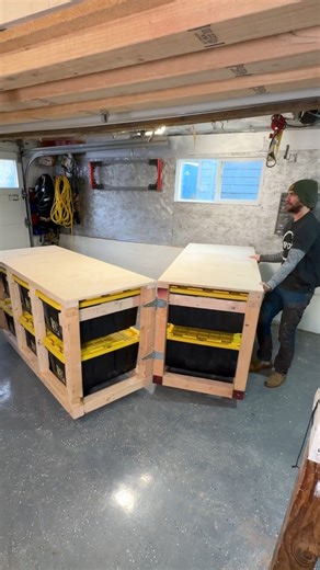 How To Build A Mobile Work Table! #garagestorage #diy #worktable #storagesolutions #diyprojects | BYOT