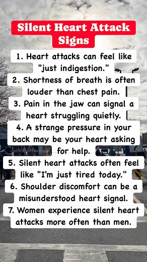 Silent Heart Attack Signs… #HealthAwareness #heartsigns #hearthealth #BodySignals #DoNotIgnore #Generalinfo #fypシ゚ #reelsvideoシ | Catherine Insular Budoso