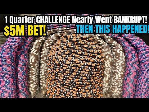 🌟From Rock Bottom to Riches: The $5M ONE Quarter High Limit Coin Pusher Challenge This HAPPENED!