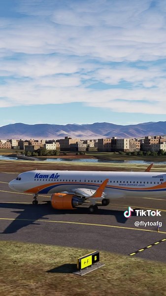 Kam Air Airbus 320neo Takes Off from Kabul Airport