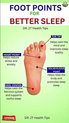 Foot Pressure Points for Better Sleep | Dr. ZT’s Health Tips #healthtips