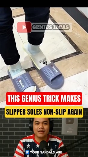 This Genius Trick Makes Slipper Soles Non-Slip Again #diy #lifehacks #ideas #shorts