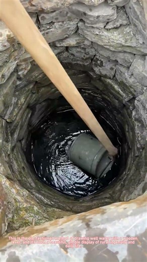 Traditional Well Water Drawing! Old Rural Lever Method