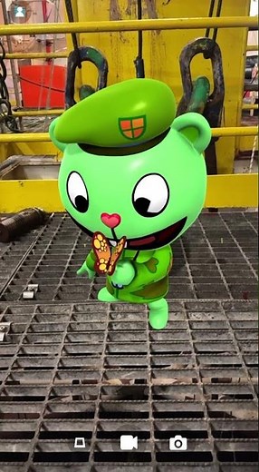 Flippy near Main Tow Bridle #happytreefriend #augmentedreality