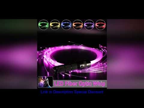 LED Fiber Optic Whip 360 Degree Pixel Light-up Whip Light Flow Toy Rave Dance Party Lighting Show