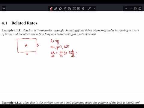Calculus Derivatives: Related Rates