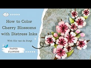 How to Color Cherry Blossoms with Distress Inks