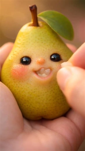 You caught a pear having a snack... on itself 🍐 #ai #cute