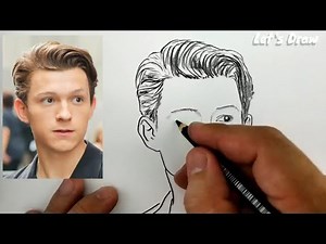 ASMR DRAWING tom holland spiderman no way home